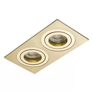 Image of Inlight Pasto Double Ceiling Downlight Polished Brass