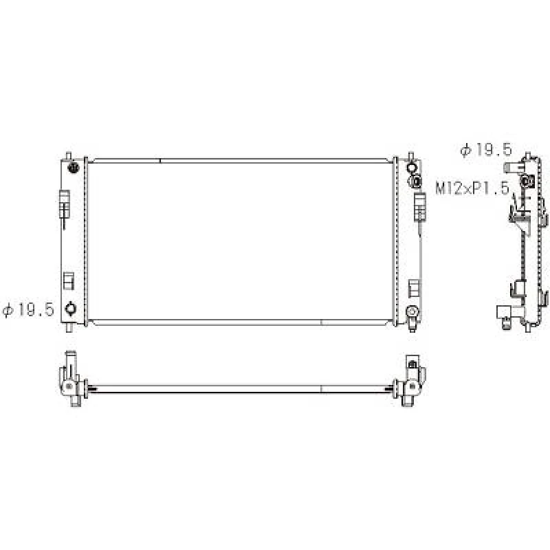 Image of Engine radiator DIEDERICHS DCM2543