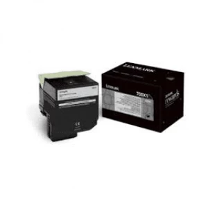 image of Lexmark 70C0X10 Black Laser Toner Ink Cartridge