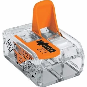 Image of WAGO 221-412 2 Way Lever Operated Terminal Connector - Single