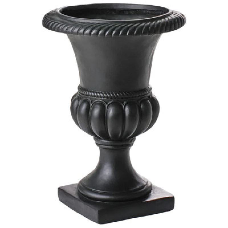 Image of Beliani Plant Pot Kair Ceramic 42cm Graphite Grey