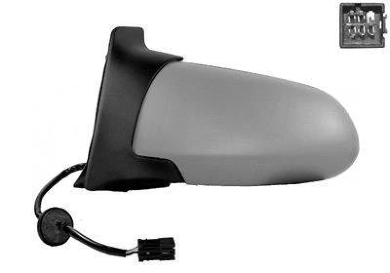 Image of VAN WEZEL 3791807 Wing mirror * HAGUS * Left, Heatable, primed Outside Mirror (50)