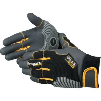 image of 9185 Tegera Pro Palm-side Coated Black/Grey Gloves - Size 11