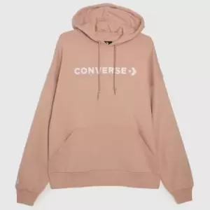 image of Converse Oversized Hoodie In Pale Pink