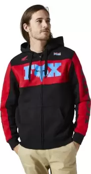 image of FOX Honda Zip Hoodie, black-red Size M black-red, Size M