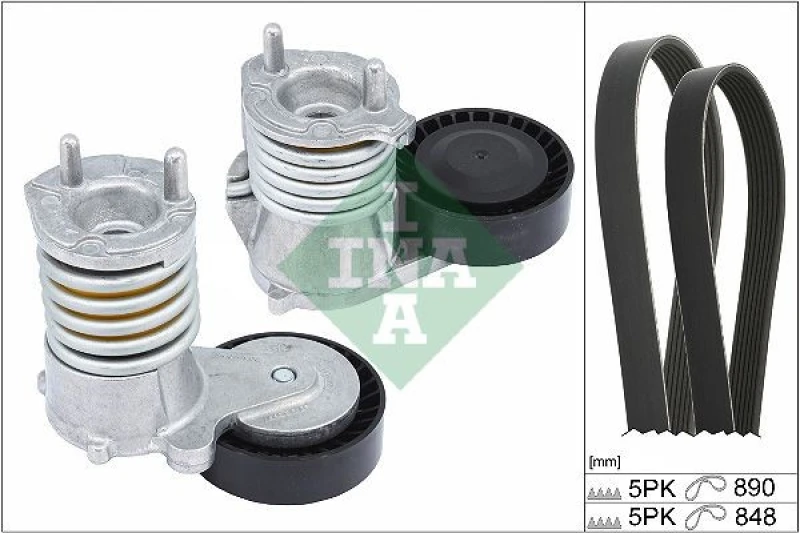 Image of V-Ribbed Belt Set INA 529 0490 10