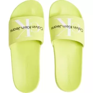 Image of Calvin Klein Jeans Monogram Slide - Yellow