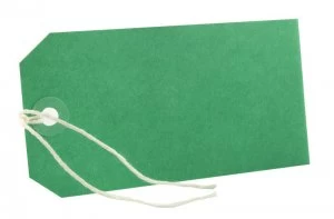 Image of Q Connect Strung Tag 120x60mm Gn Pk1000