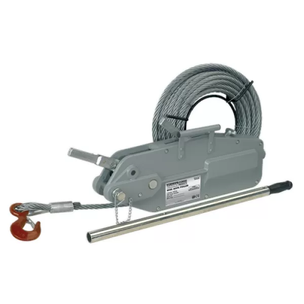 Image of Sealey WRP3200 Wire Rope Puller 3200kg Max Line Force
