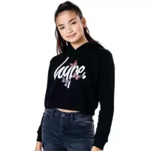 image of Hype Crop Hoodie - Black