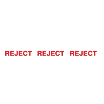 Image of Printed 'Reject' Tape - 50MM X 66M