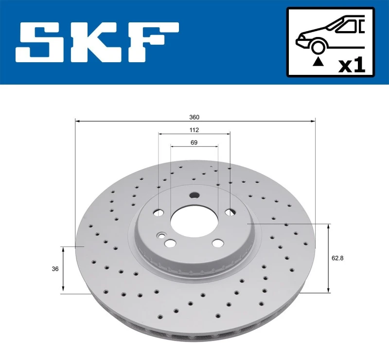 Image of SKF Brake disc SKF VKBD 81384 V1