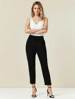 Image of Wallis Petite Henna Pull On Trouser, Black, Size 8, Women
