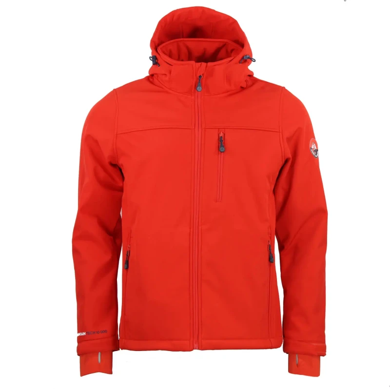 Image of Softshell hooded jacket Peak Mountain Claude Orange Male XL