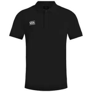 Image of Canterbury Mens Waimak Short Sleeve Pique Polo Shirt (L) (Black)
