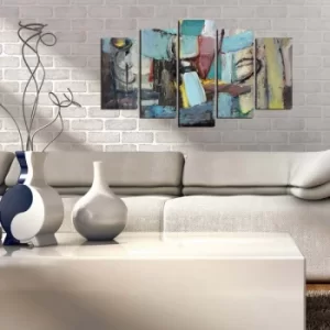 Image of 5ABSMDF-26 Multicolor Decorative MDF Painting (5 Pieces)