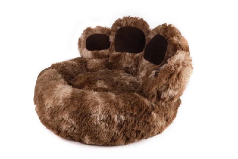 Image of Snug & Cosy Pets Snug And Cosy Pets Paws Donut Dog Bed Bedding Calming Soft And Non-Slip Brown 60Cm X 18Cm