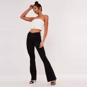 Missguided Lawless Flare Jean - Black