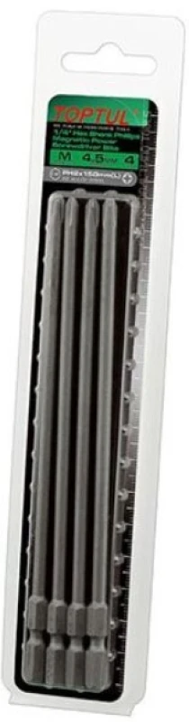 Image of TOPTUL FSLC0802G Screwdriver Bit Set Number of tools: 4 Tool Steel Screwdriver Bit Set (6625)