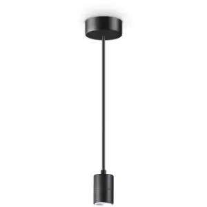Image of Ideal Lux - Design suspension Set 1 bulb Metal, aluminum Black