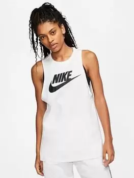 Image of Nike Futura Muscle Tank Top - White/Black, Size 2XL, Women