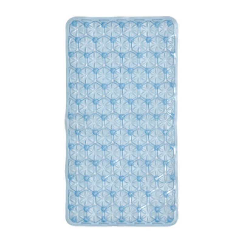 Image of Showerdrape Laguna Anti Slip Blue Pvc Bath Mat 68Cm X 37Cm