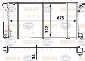 Image of Radiator Heat Exchanger 8MK376713-314 by BEHR