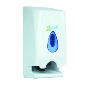 image of 2Work Twin Toilet Roll Dispenser White CPD43612 CPD43612