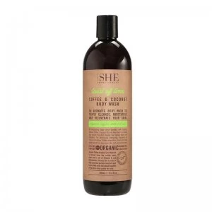 image of Om SHE Lime Coconut & Coffee Body Wash 500ml