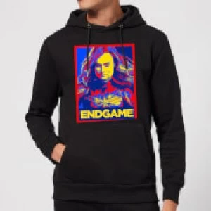 Image of Avengers Endgame Captain Marvel Poster Hoodie - Black