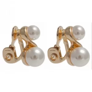 Image of Two Pearl S Clip Closed Ears Earrings