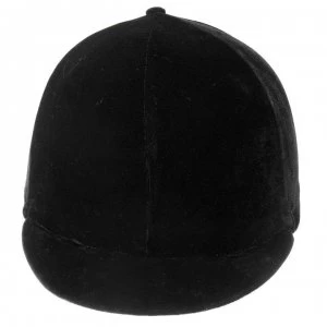 Image of Shires Velour Skull Cap Cover - Black