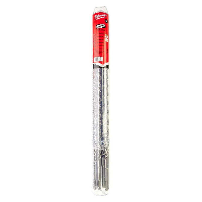 Image of Milwaukee 5 Piece SDS Plus Masonry Drill Bit Set Extra Length 4932352801