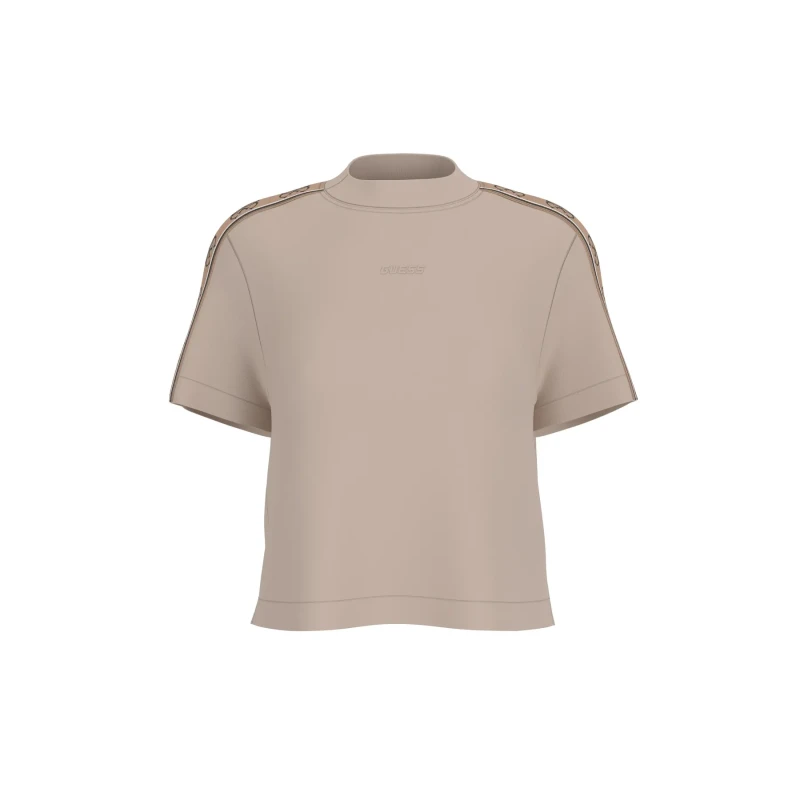 Image of Guess Womens crop T-Shirt Guess Britney Beige Female M