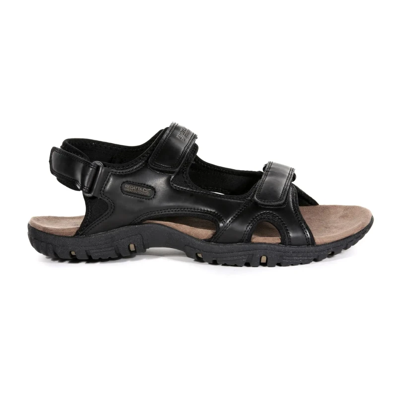 Image of Regatta Regatta Men Haris Lightweight Walking Sandals in Black Size: 6 Black 6 Male 5051513499145