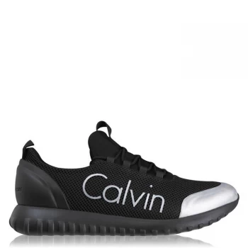 Image of Calvin Klein Jeans Ron Low Top Trainers - Black/Silver