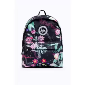 Image of Hype Mystic Flower Backpack (one Size Black/Pink/Green)