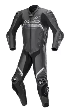 Image of Alpinestars Missile V2 Ignition Leather Suit 1 PC Black 50