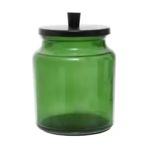 image of 300ml Green Glass Canister with Lid