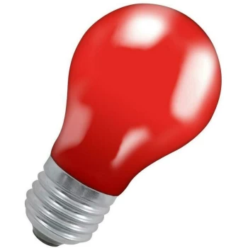 image of Crompton - Lamps 15W GLS ES-E27 Dimmable Colourglazed IP65 Red 25lm ES Screw E27 Incandescent Coloured Outdoor External Festoon Light Bulb