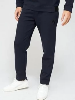 Image of Armani Exchange Vertical Embroidered Logo Jogging Pants Navy Size S Men