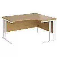 Image of Dams International Right Hand Ergonomic Desk MCM14ERWHO 1,400 x 1,200 x 725 mm