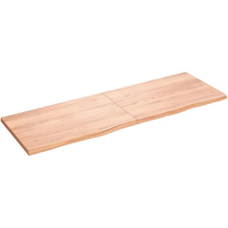 Image of Vidaxl Wall Shelf Light Brown 180X60X4cm Treated Solid Wood Oak, Brown 363722