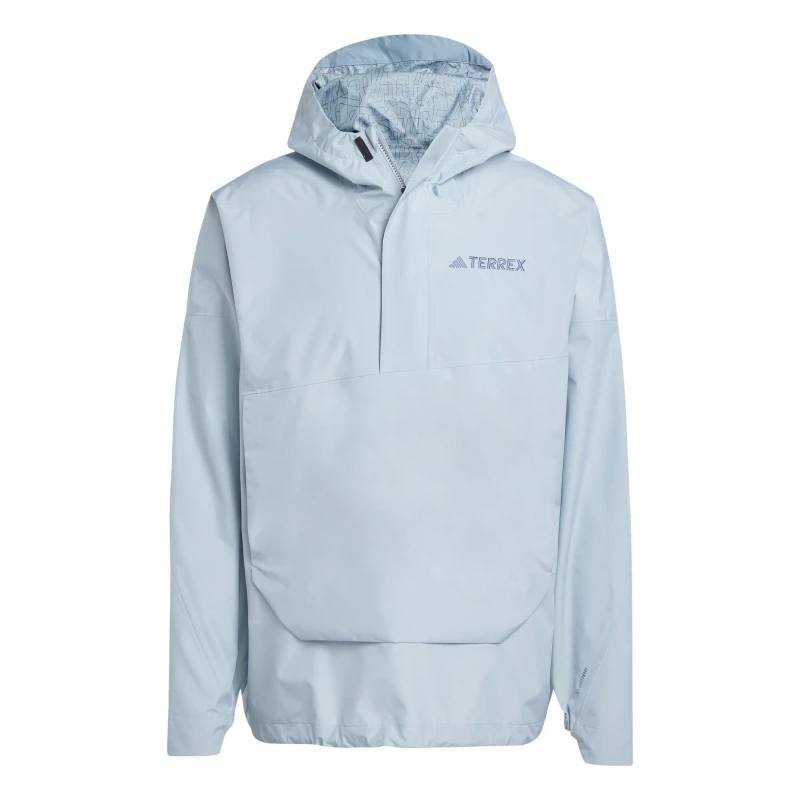 Image of adidas Mens Terrex Xploric 2.5L Climaproof Wind Resistant Long Sleeve Waterproof Jacket Waterproof Jackets S Grey 44371502350