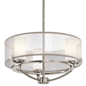 Image of 3 Light Pendant Chandelier Light Classic Pewter, G9