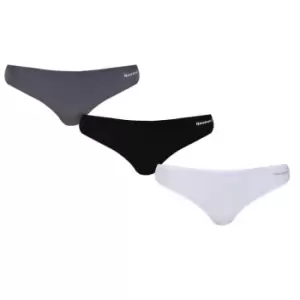 image of Reebok 3 Pack Agatha Thongs Womens - Black