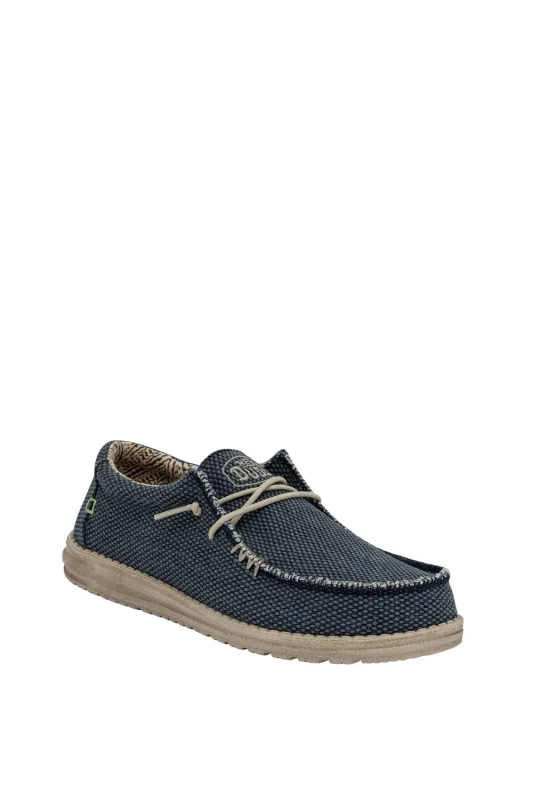 Image of HEYDUDE Mens Wally Braided Slip on Shoe in Blue Size: 11 Blue Male 11