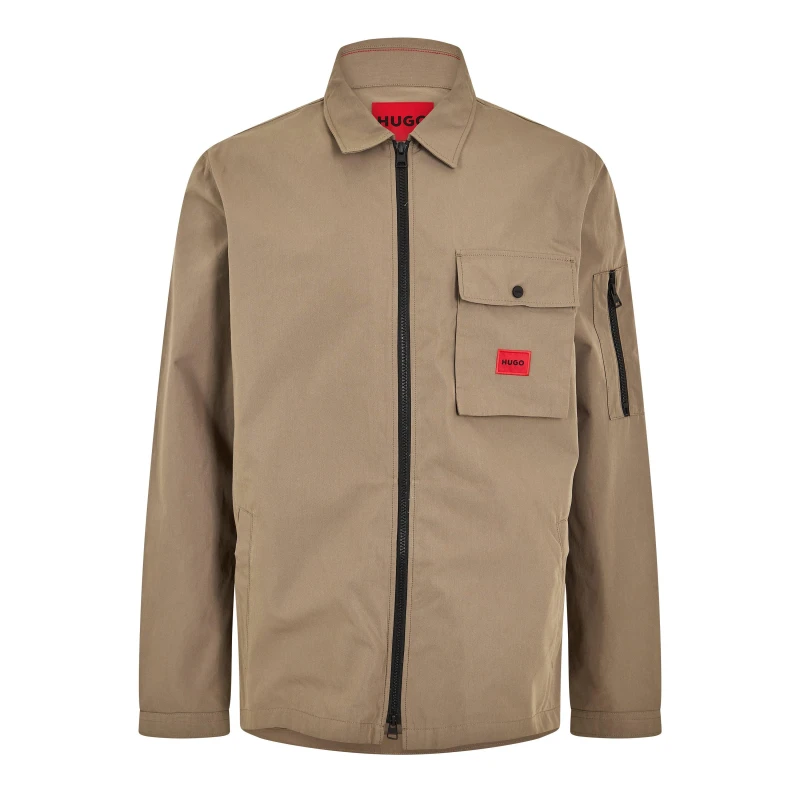 Image of Hugo Mens Emmond Overshirt Medium Grey male L