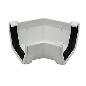 image of FloPlast RAS2W Square Line Gutter 135 Deg Angle - White