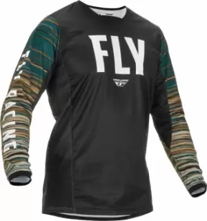 Image of Fly Racing Kinetic Wave Motocross Jersey, black, Size L, black, Size L